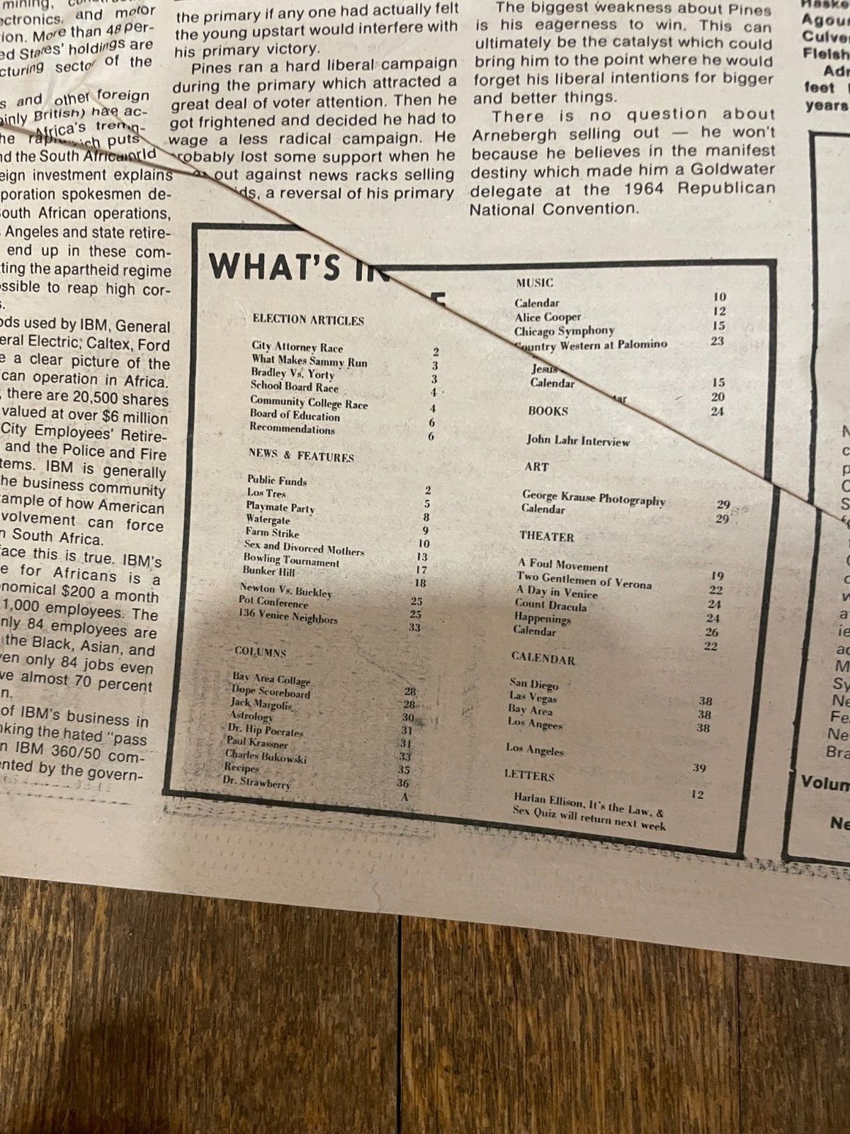 Los Angeles Free Press Newspaper May 1973 Alice Cooper Dr John Muddy Waters