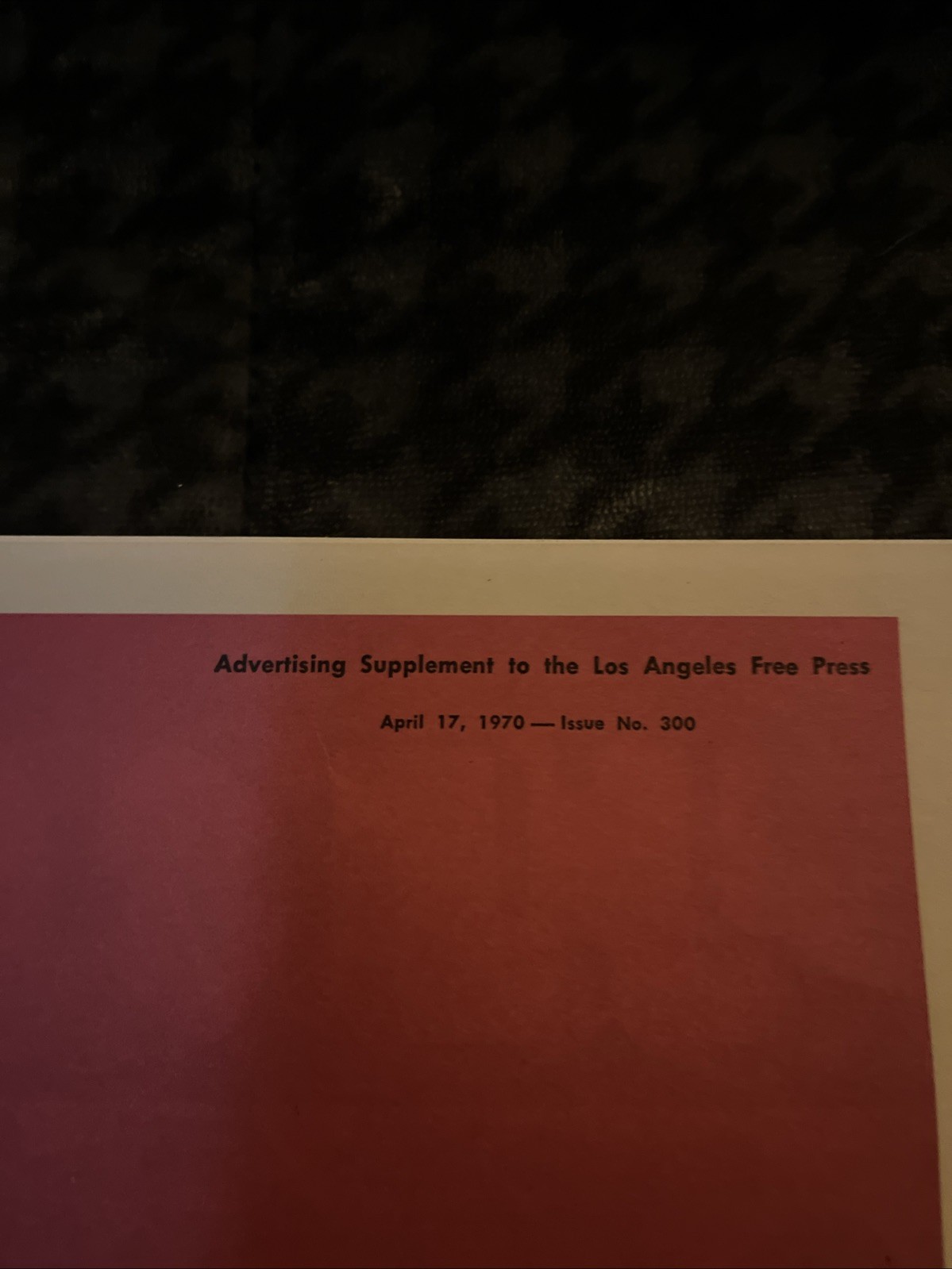 Woodstock Advertising Supplement To The Los Angeles Free Press April 17, 1970