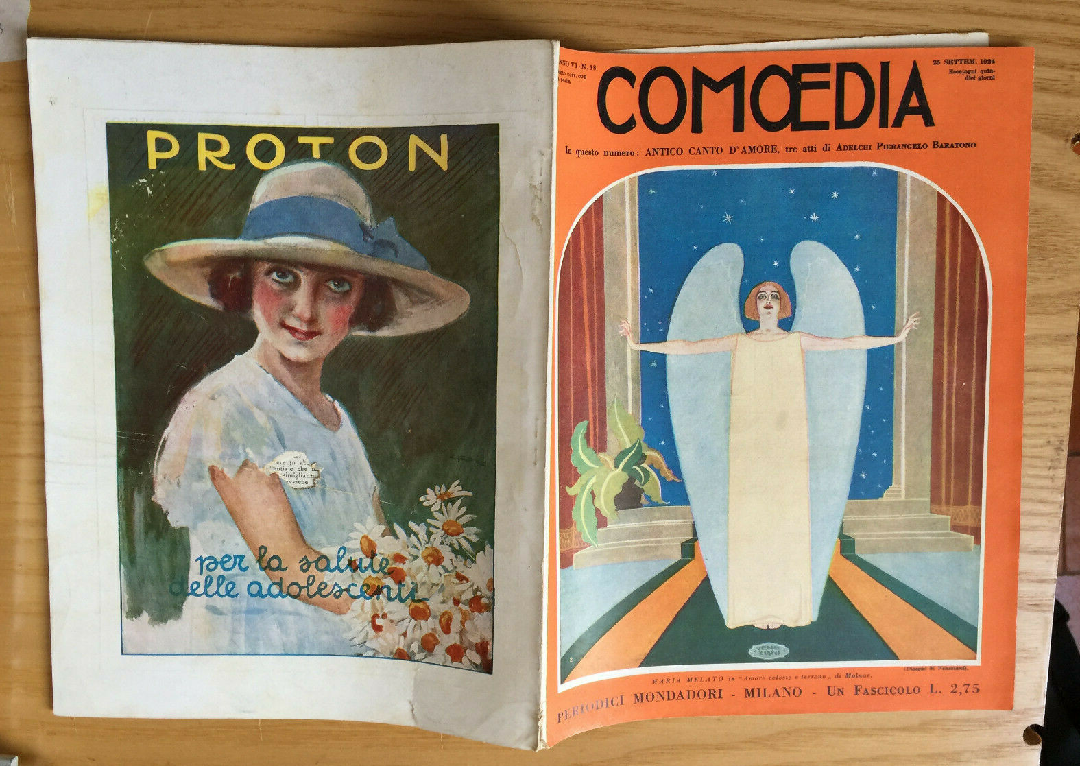 MONDADORI COMEDIA PERIODICO COMEDIA E VITA THEATRALE N 18 1924 A. BARATONO 2/19