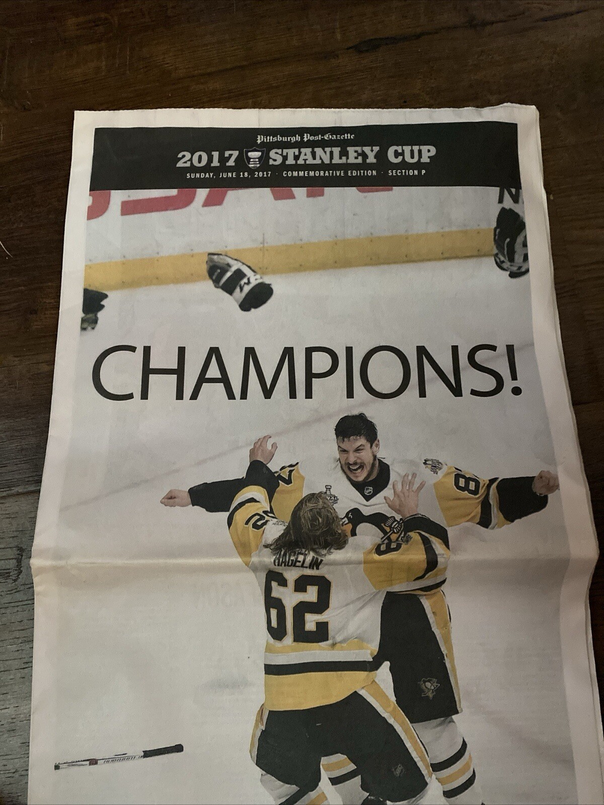 Pittsburgh Press 6/18/17 Stanley Cup Commemorative Edition Section P