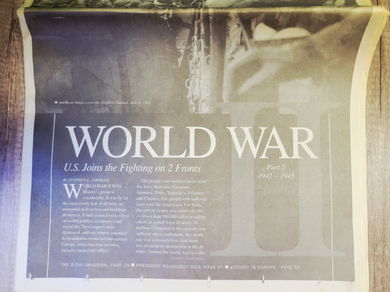 Lot of 2 – 1941 & 1943: New York Times Special “World War II” Parts 1 & 2 w/ COA