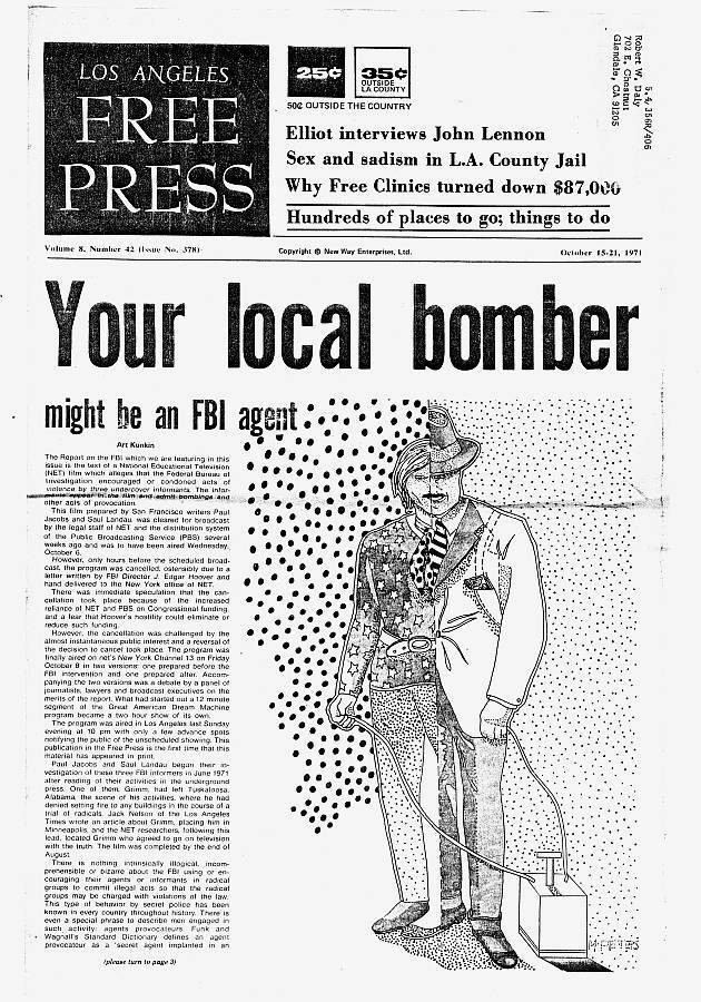 LOS ANGELES FREE PRESS October 15, 1971 – 4 page John Lennon interview