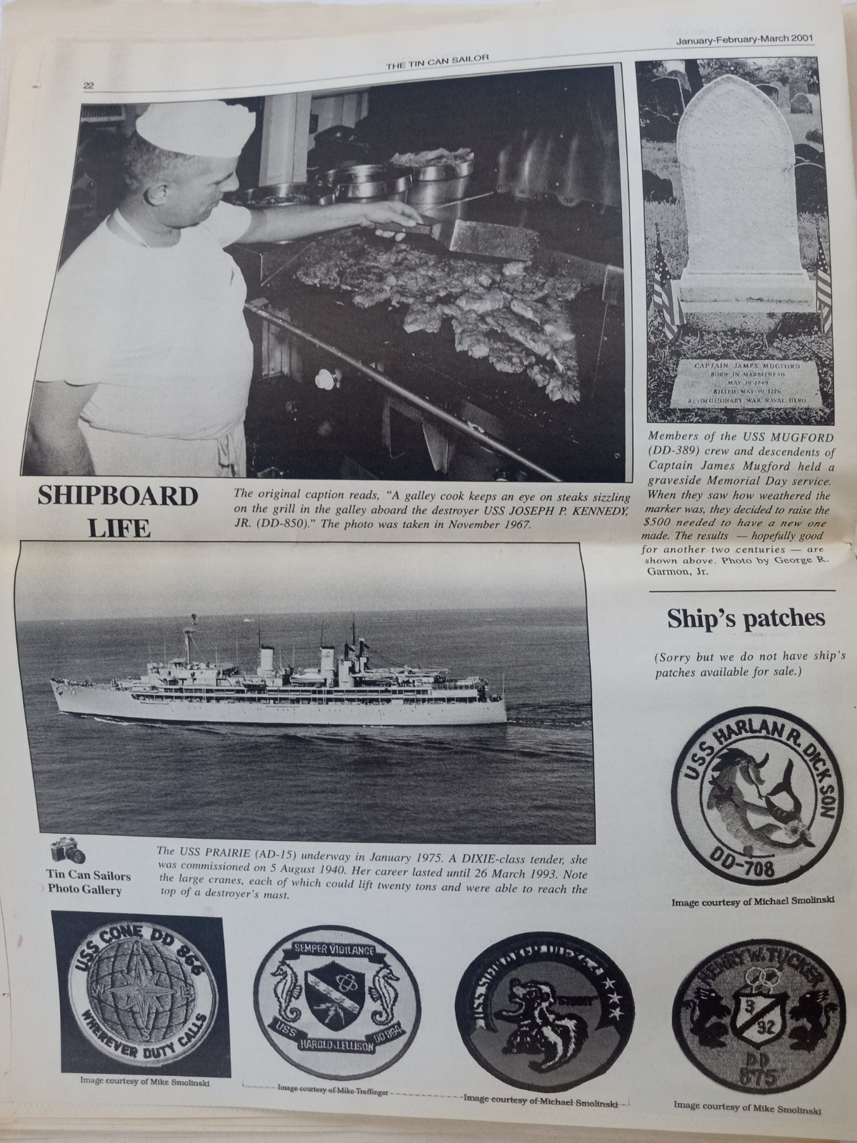 The TIN CAN SAILOR Newspaper 2001 Vol 25 #1 DESTROYER OPERATIONS AGAINST ITALY