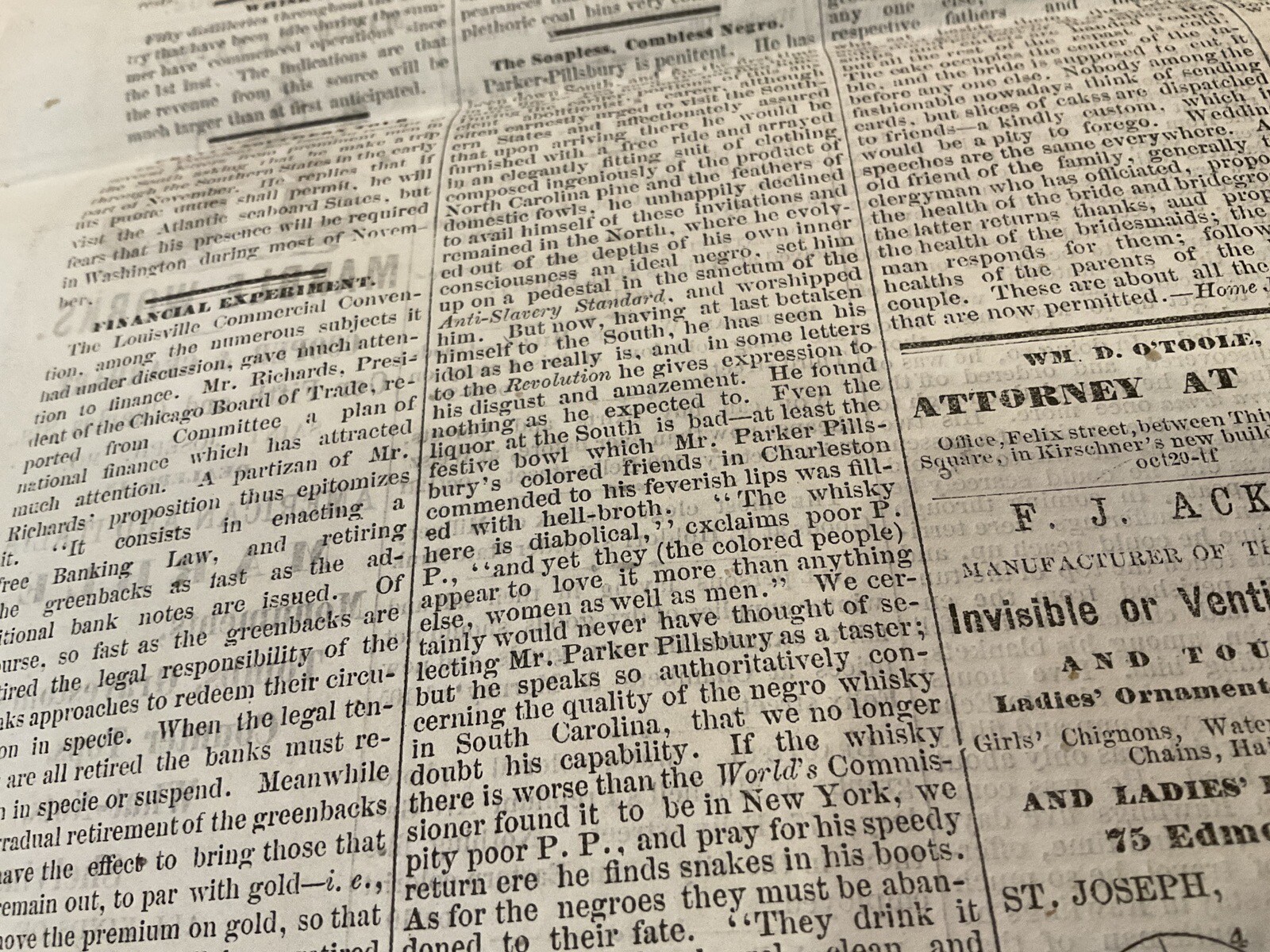 4 Missouri Civil War Reconstruction News 1869 St Joseph Negros Cachiz Apache