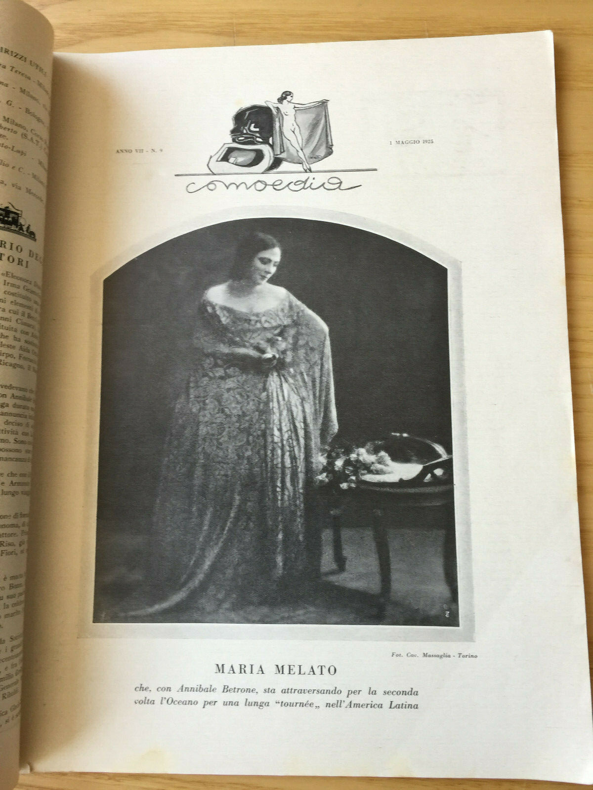 MONDADORI COMEDIA PERIODICO COMEDIA E VITA THEATRALE N° 9 1925 GINO ROCCA 2/19
