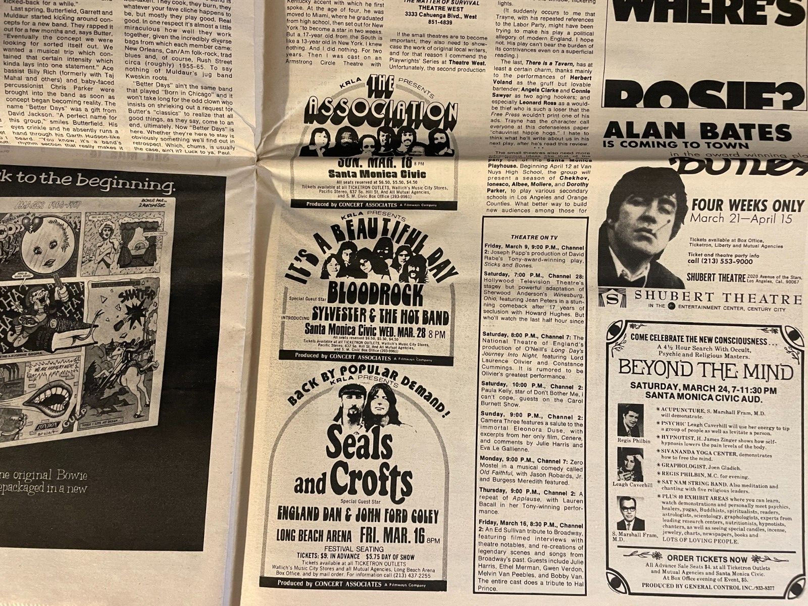 March 1973 Los Angeles Free Press Newspaper Newport Jazz Seals Crofts Crime