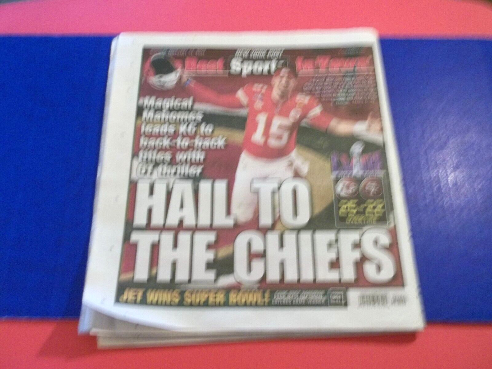 ‘SUPER BOWL’ 58′ “CHIEFS VS. 49ERS” NEW YORK POST 2/12/24