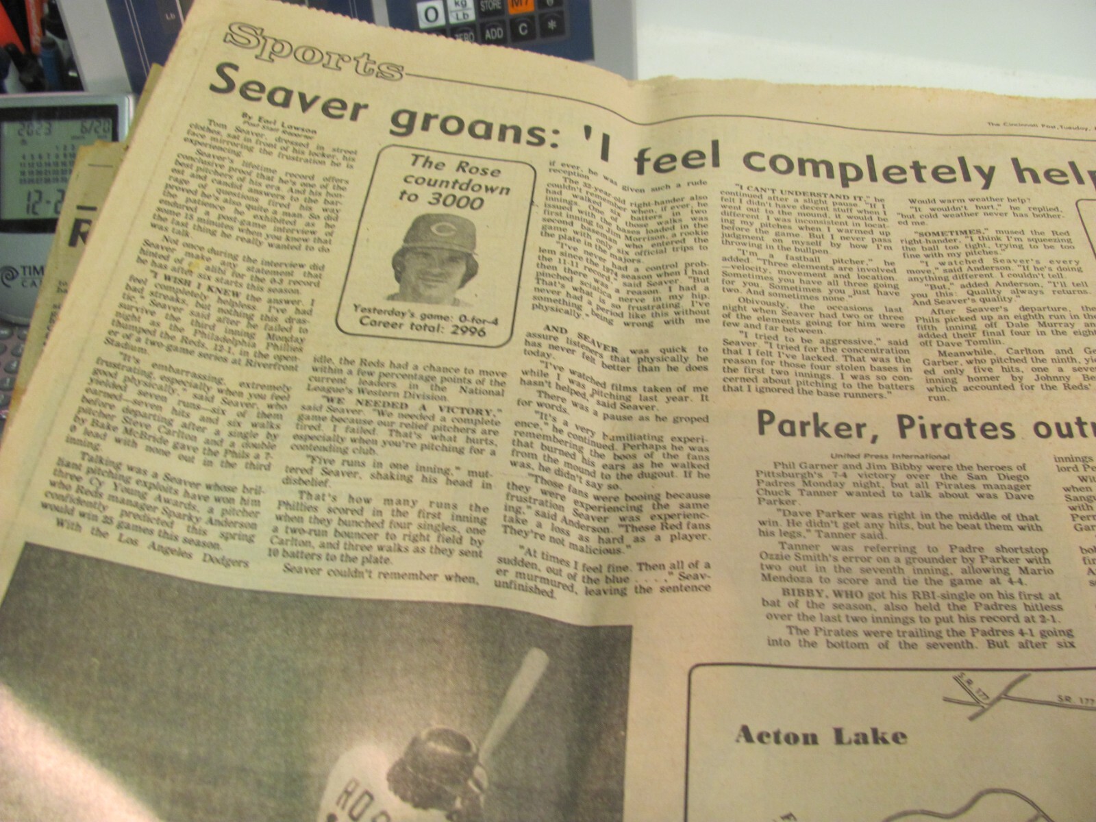 Pete Rose Newspaper Lot 1980s-1990s – Cincinnati Reds, Cincinnati Enquirer