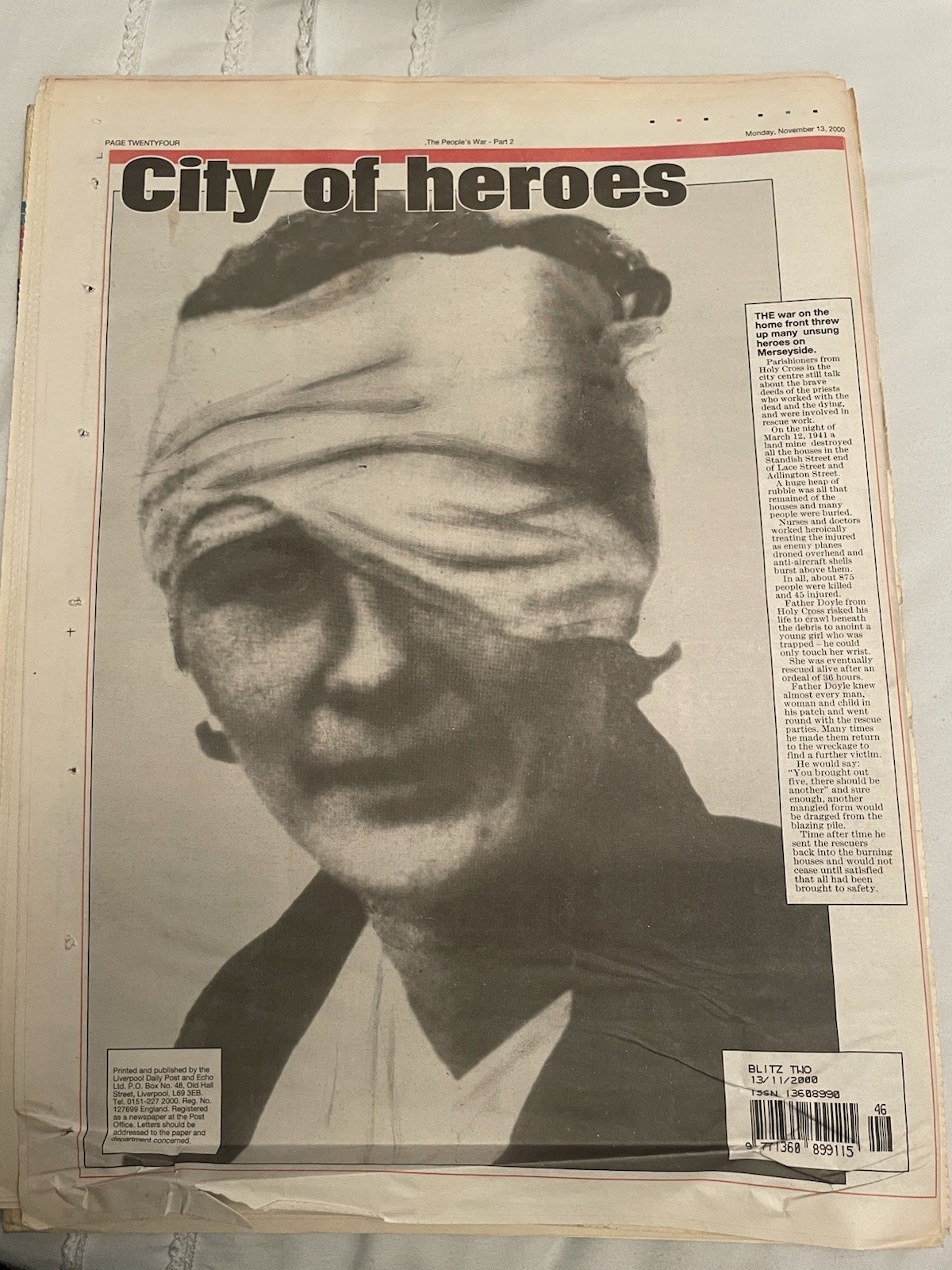 7 X Liverpool Echo Special Edition Papers Liverpool At War The Blitz Atlantic
