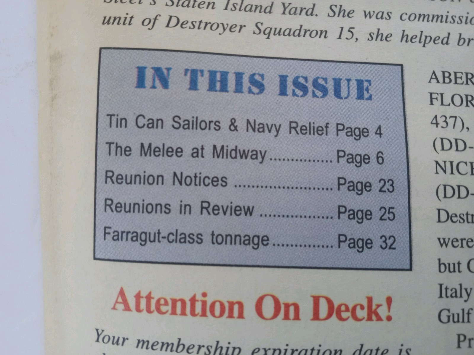The TIN CAN SAILOR Newspaper 2001 Vol 25 #1 DESTROYER OPERATIONS AGAINST ITALY