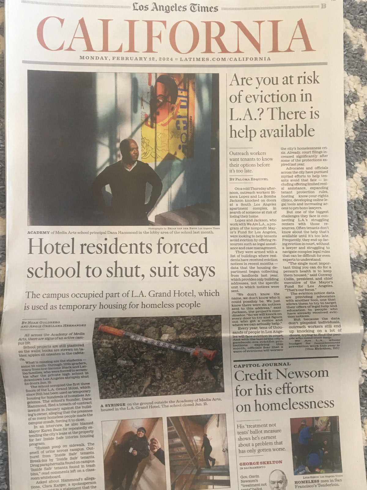 LOS ANGELES TIMES Feb. 12, 2024 Cali. SUPER BOWL LVIII Travis Kelce Taylor Swift