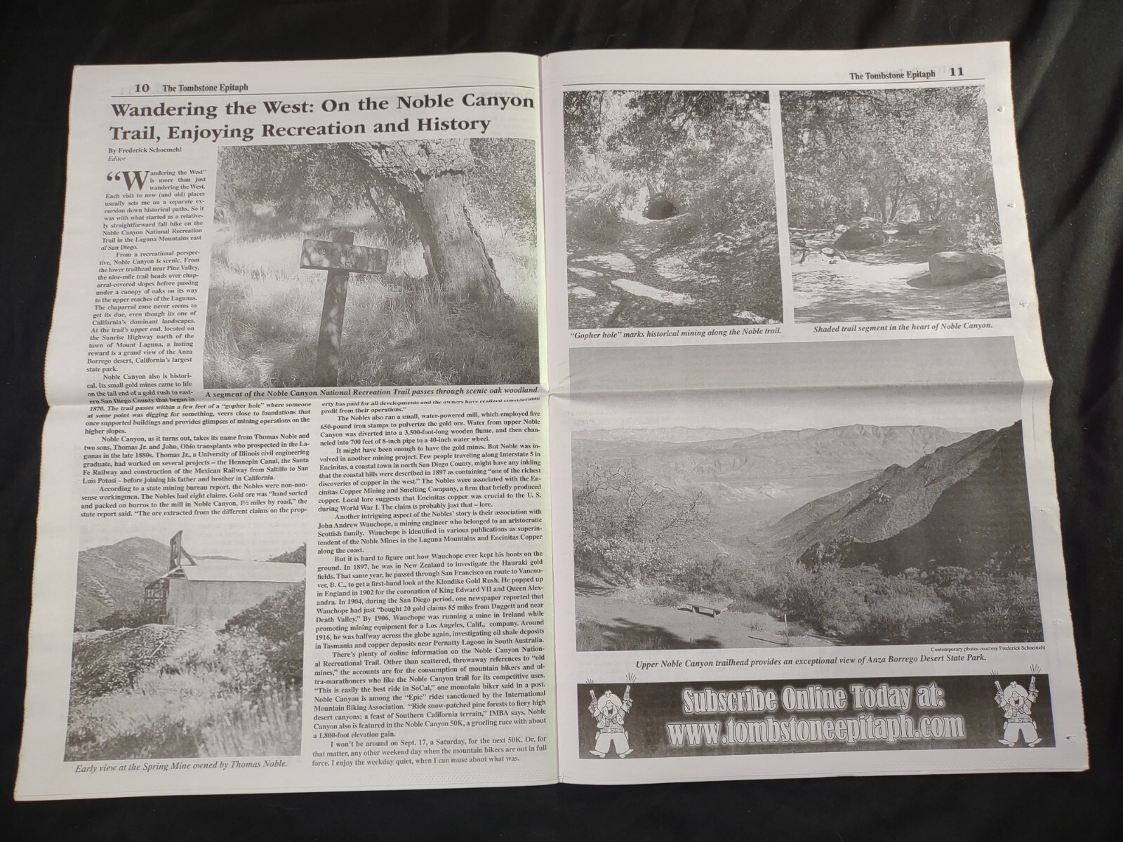 2016 Tombstone Epitaph Newspapers – Vtg Old West News – Entire Year 12 Issues