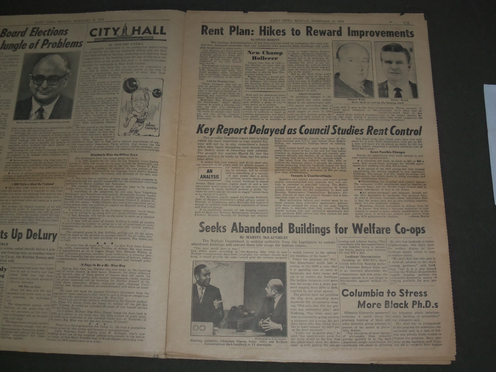 1970 FEBRUARY 16 NEW YORK DAILY NEWS – CHICAGO 7 LAWYER GETS 4 YEARS – NP 3041