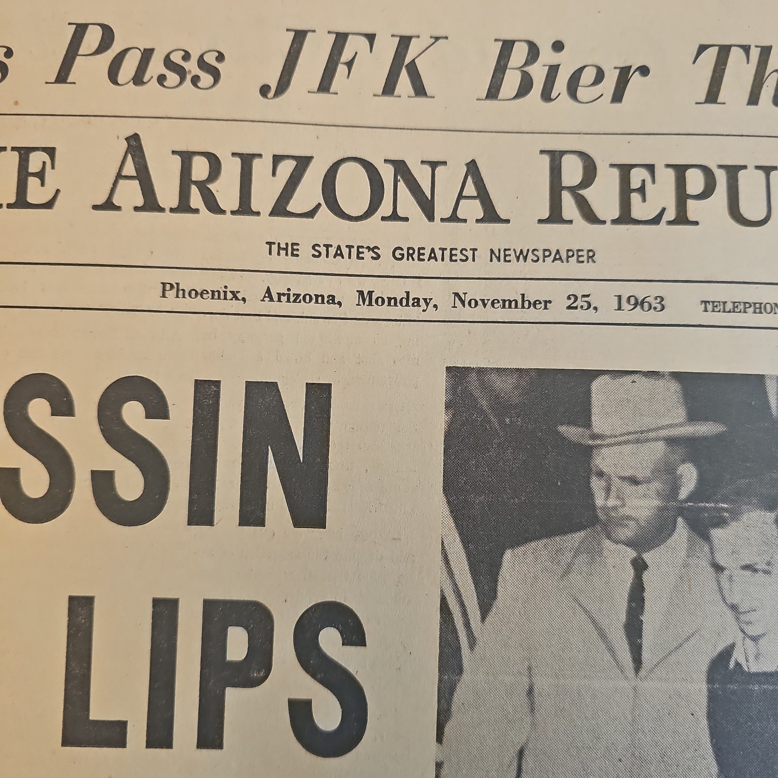 Vintage 1963 JFK Assassination Newspapers 4-Arizona Republic & Phoenix Gazette