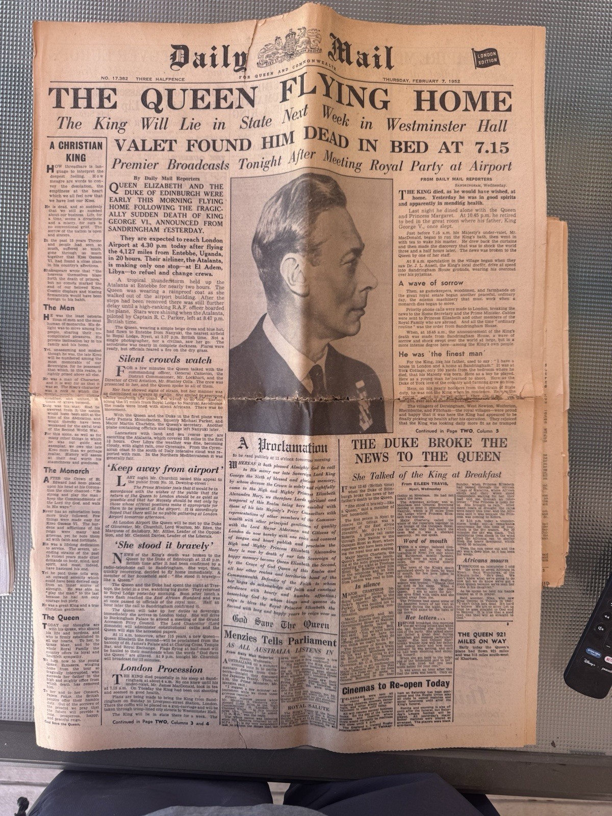 King George V Death Daily Mail Newspaper Collection