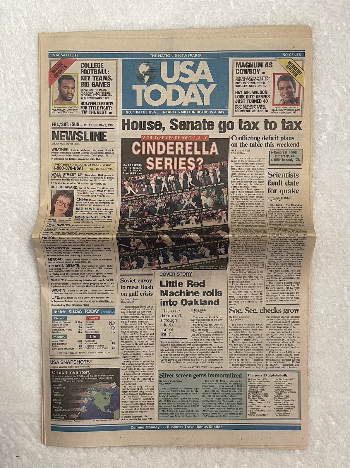 USA Today Cincinnati Reds 1990 World Series Full Original Newspaper Baseball MLB