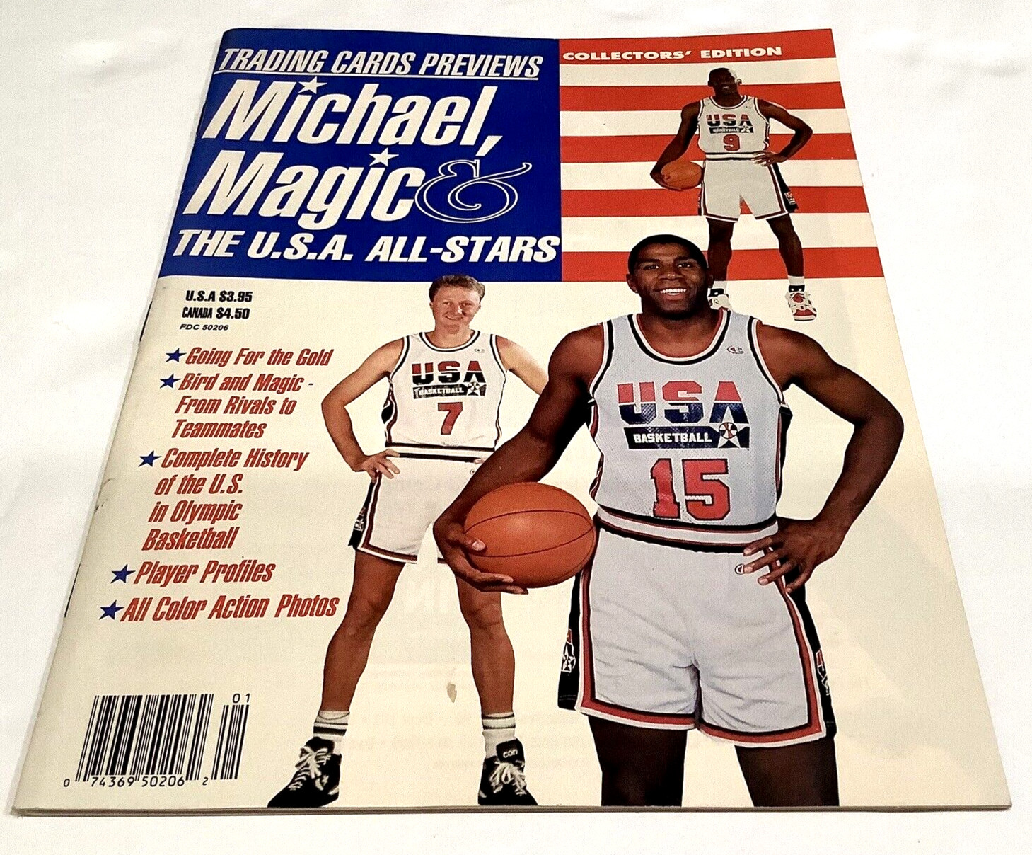 1992 DREAM TEAM Collectors Magazine MICHAEL MAGIC & The USA All Stars