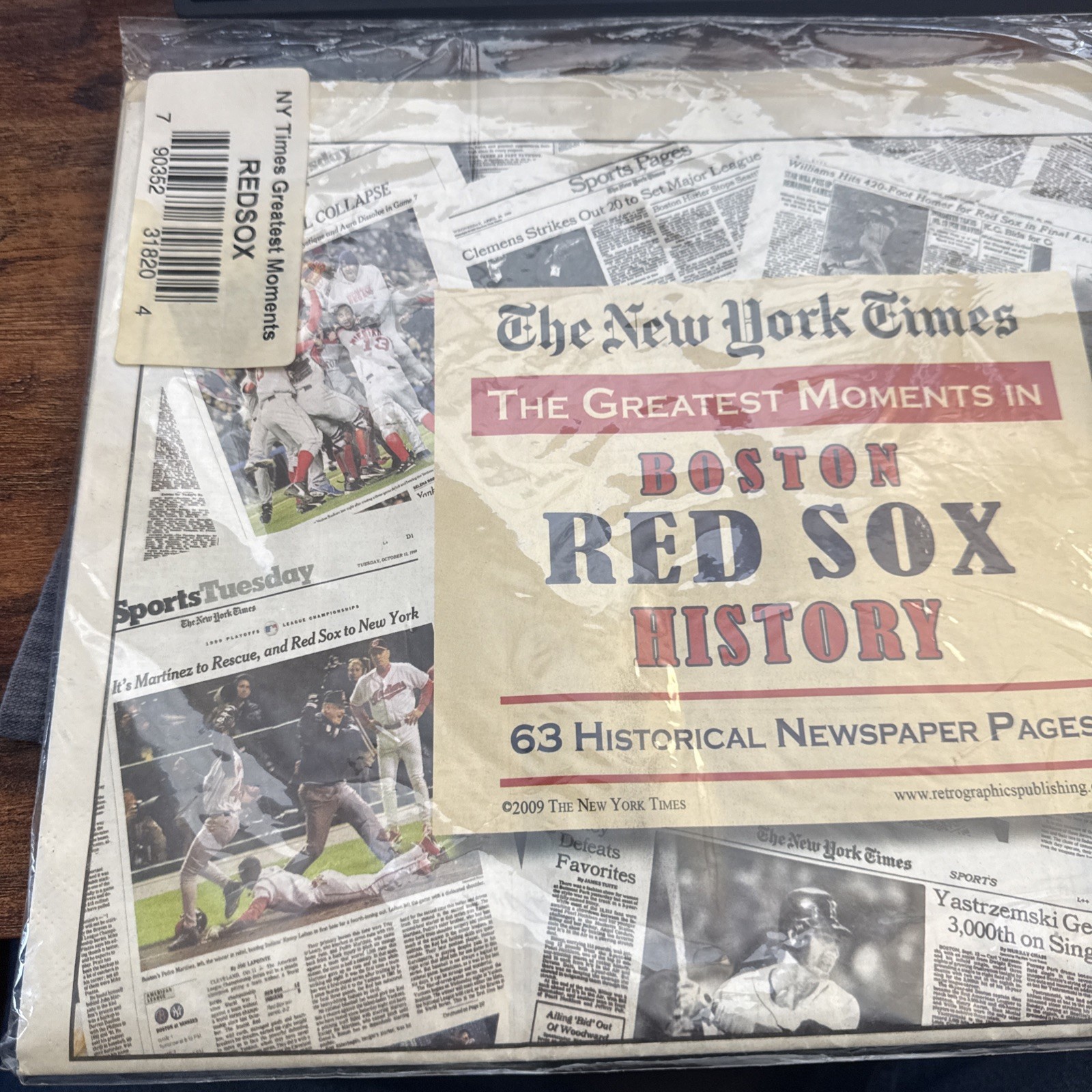 BOSTON RED SOX HISTORY MLB GREATEST MOMENTS NEW YORK TIMES PAPER 2009 NEW
