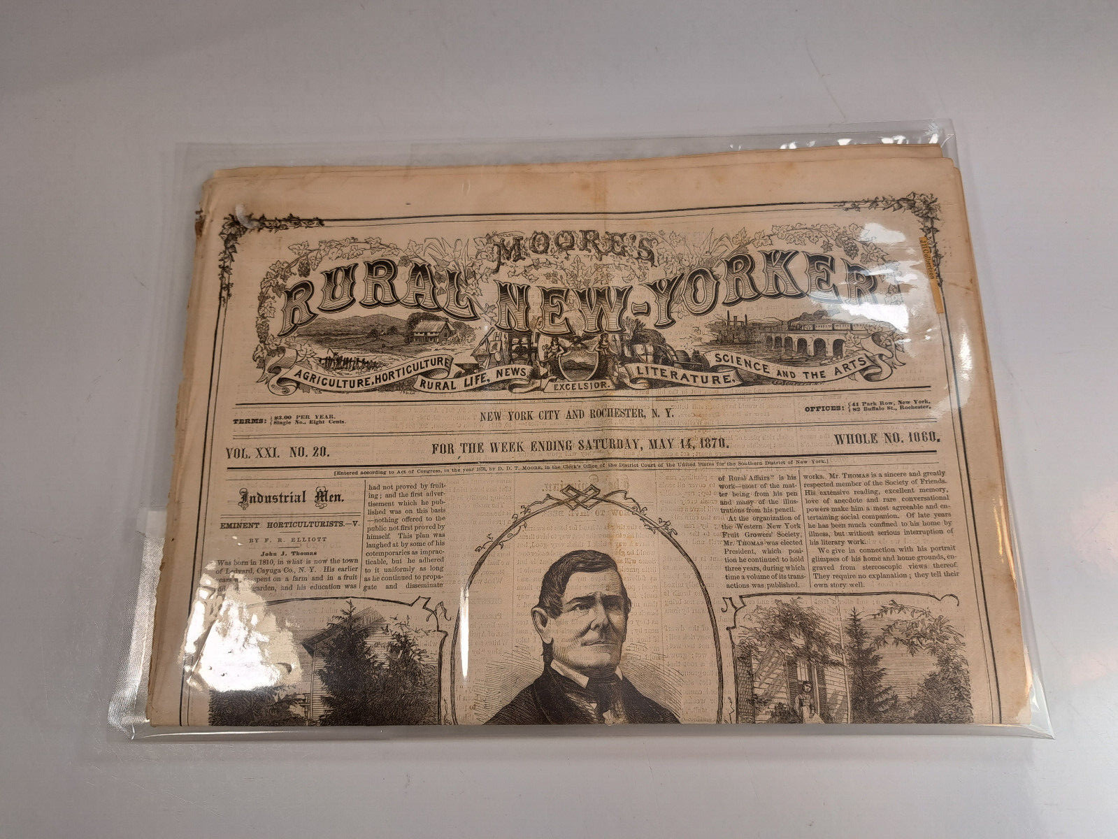 Indian War Newspaper: Moore’s Rural New Yorker 05/14/1870, Brule-Sioux War