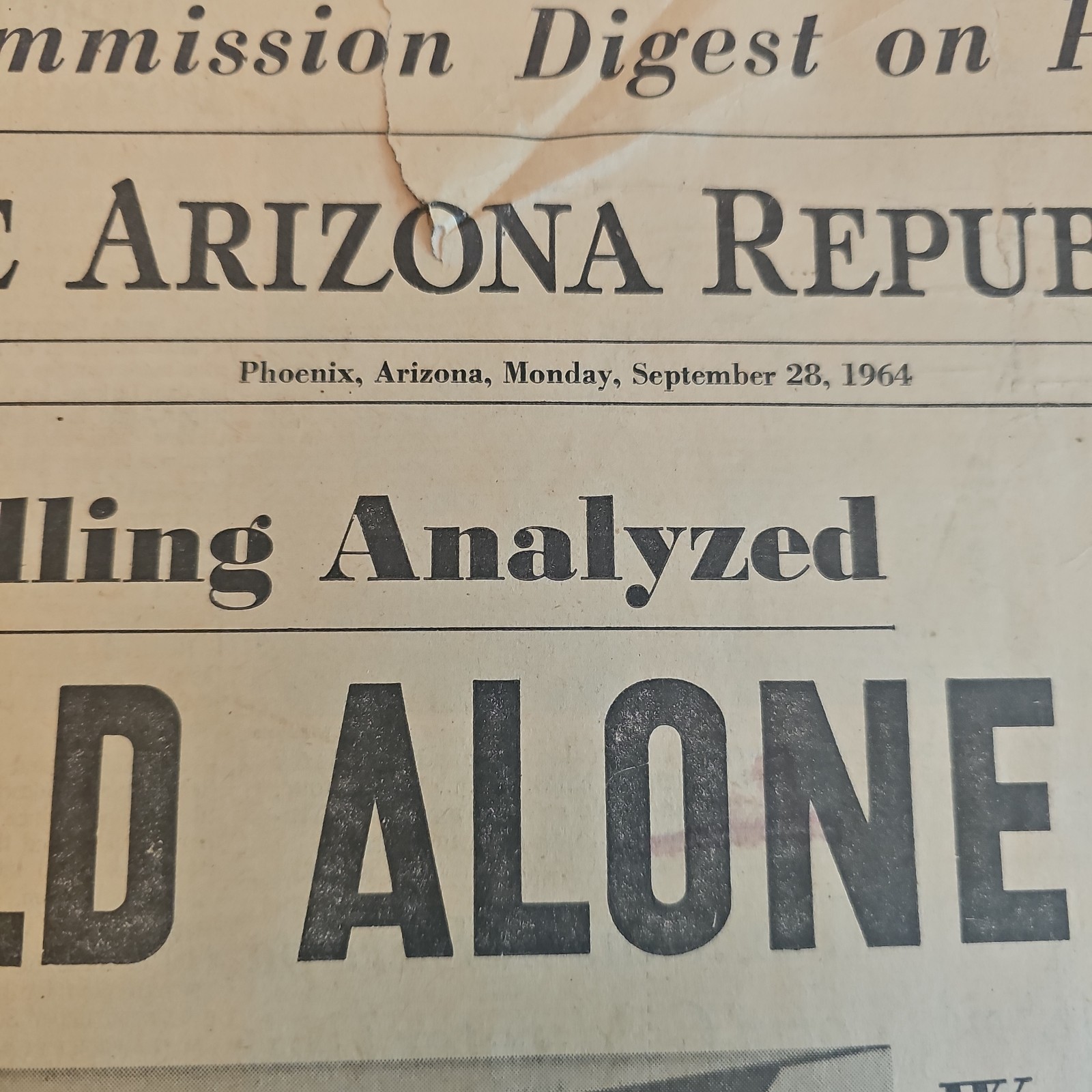 Vintage 1963 JFK Assassination Newspapers 4-Arizona Republic & Phoenix Gazette