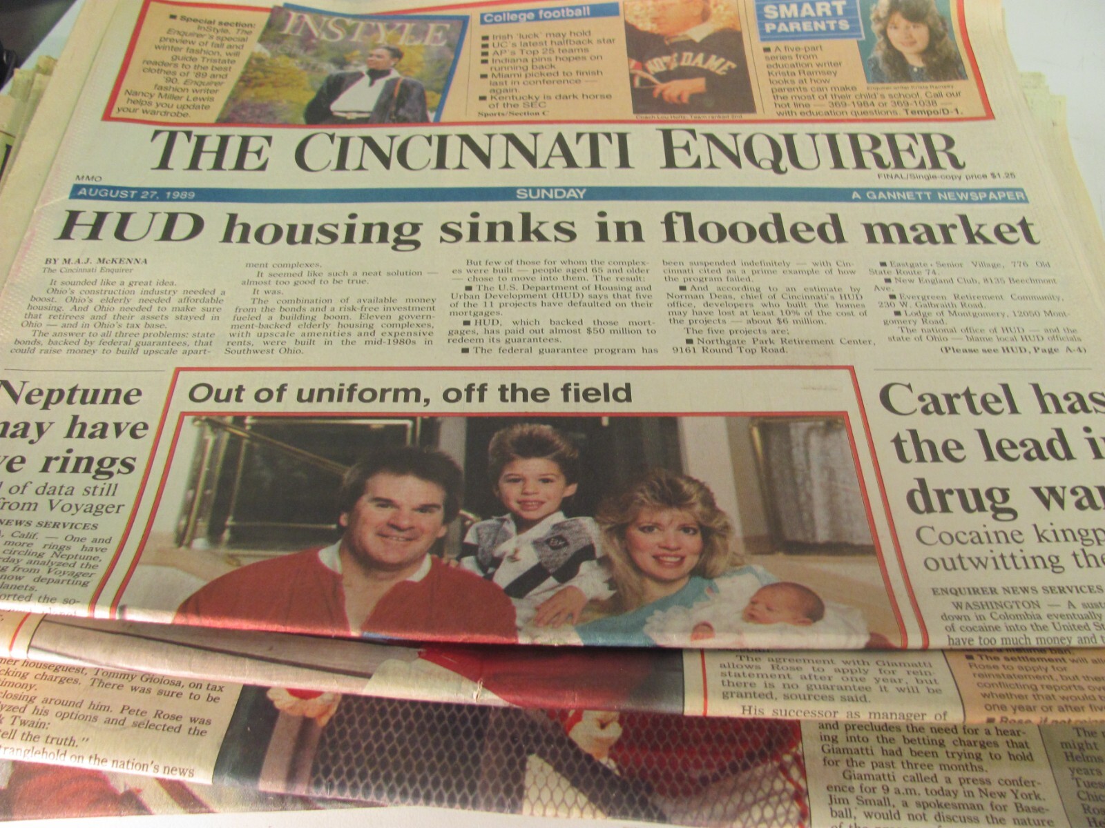 Pete Rose Newspaper Lot 1980s-1990s – Cincinnati Reds, Cincinnati Enquirer