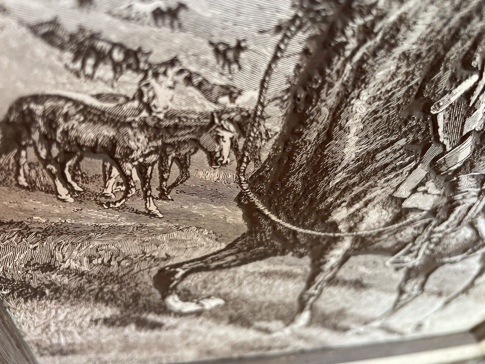 1886Harper’s Weekly Magazine Cover Page Engraved/Texture Art by Remington Framed