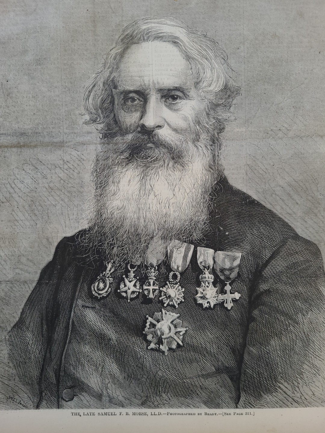 Harper’s Weekly 4/20/1872 Samuel Morse inventor / North Carolina Sketches