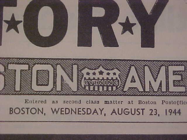 VINTAGE NEWSPAPER HEADLINES~ WORLD WAR 2 GERMAN NAZ IARMY PARIS FALLS WWII 1944