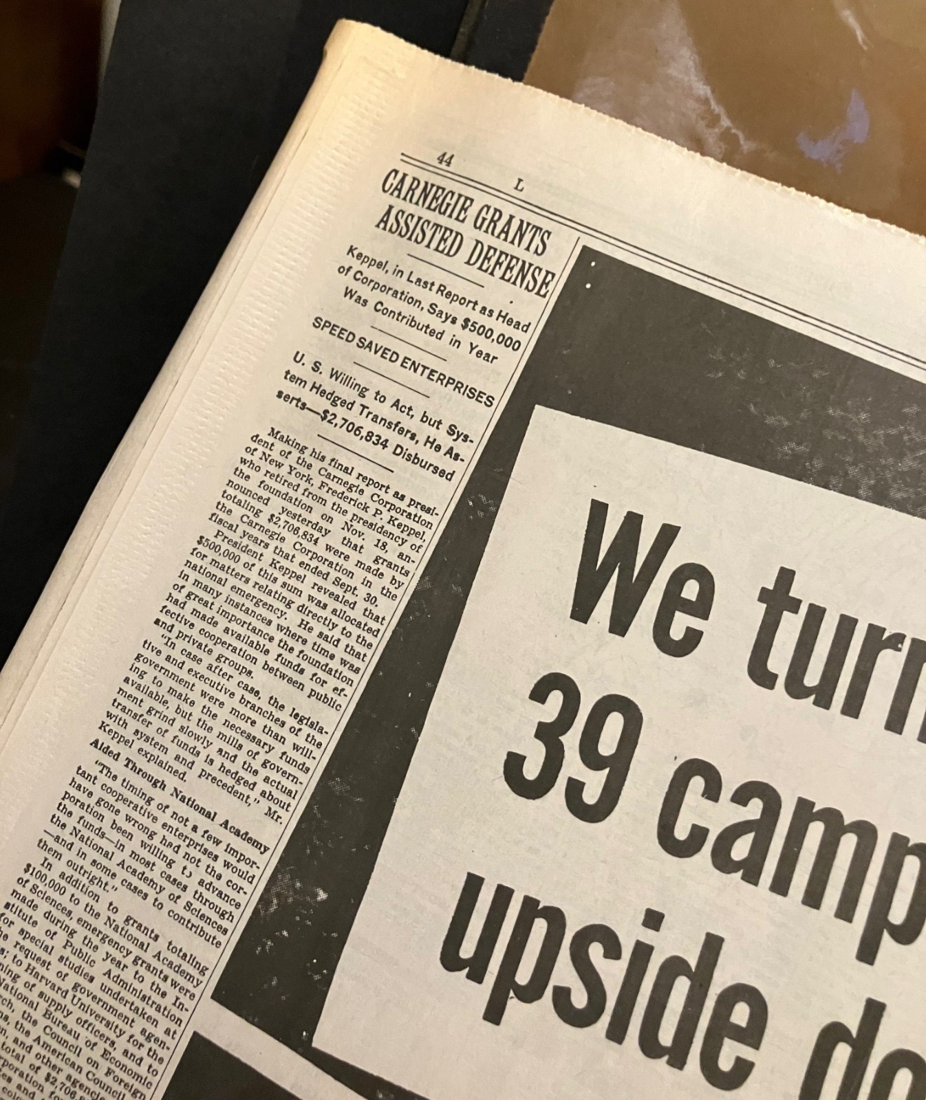 New York Times 50th Commemorative Edition WWII Japan Attacks Newspaper Printed 1