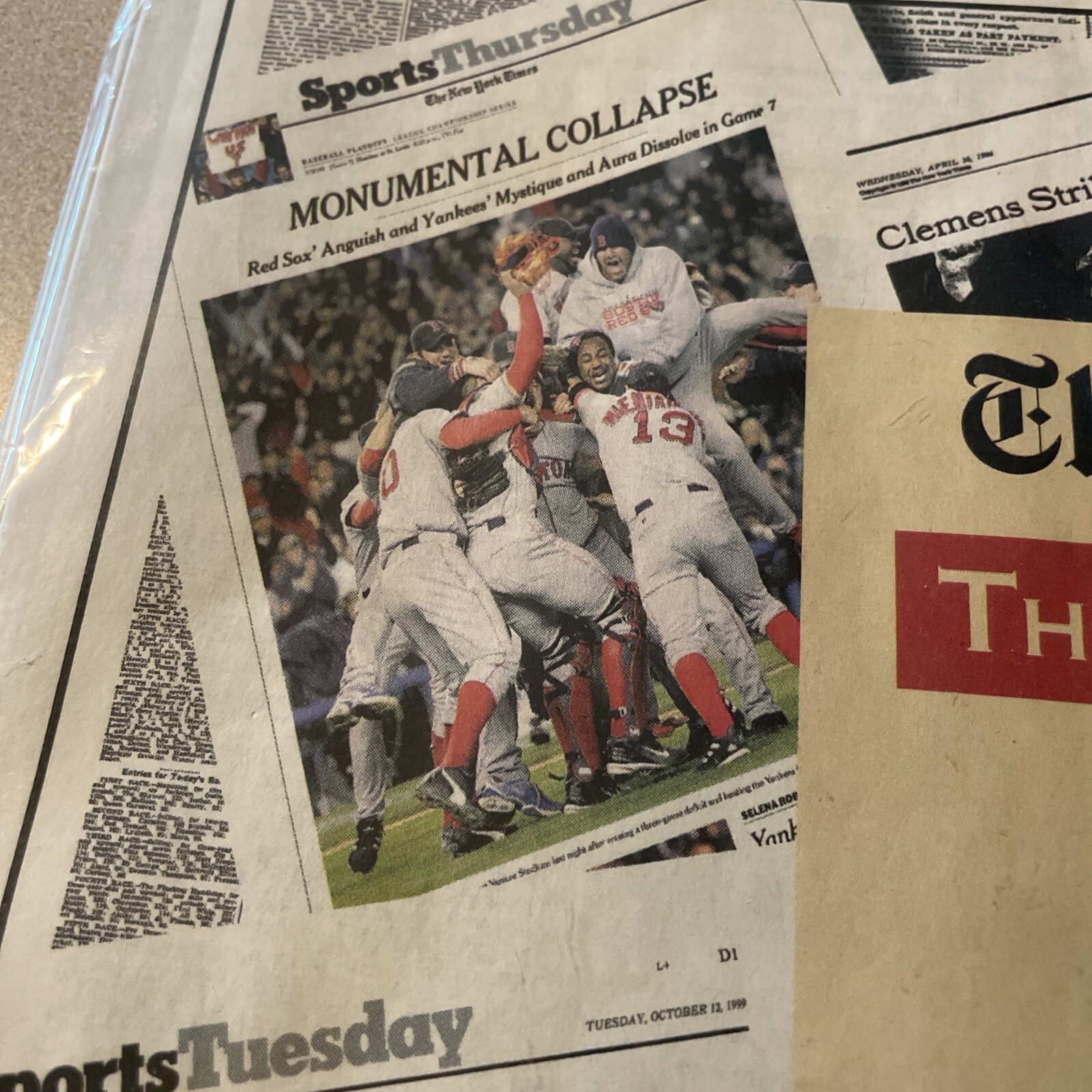 BOSTON RED SOX HISTORY MLB GREATEST MOMENTS NEW YORK TIMES PAPER 2009 NEW