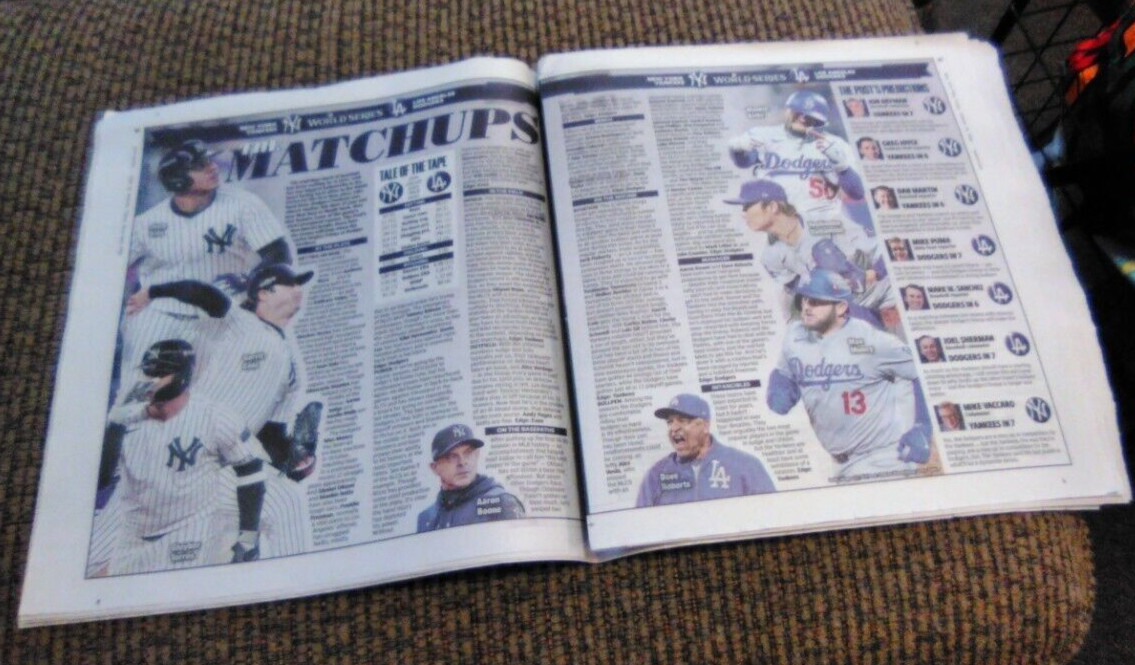 NEW YORK POST-10/25/24-WNBA-NY LIBERTY CHAMPS+MLB-NY YANKEES-TEAM POSTER-BASEBAL