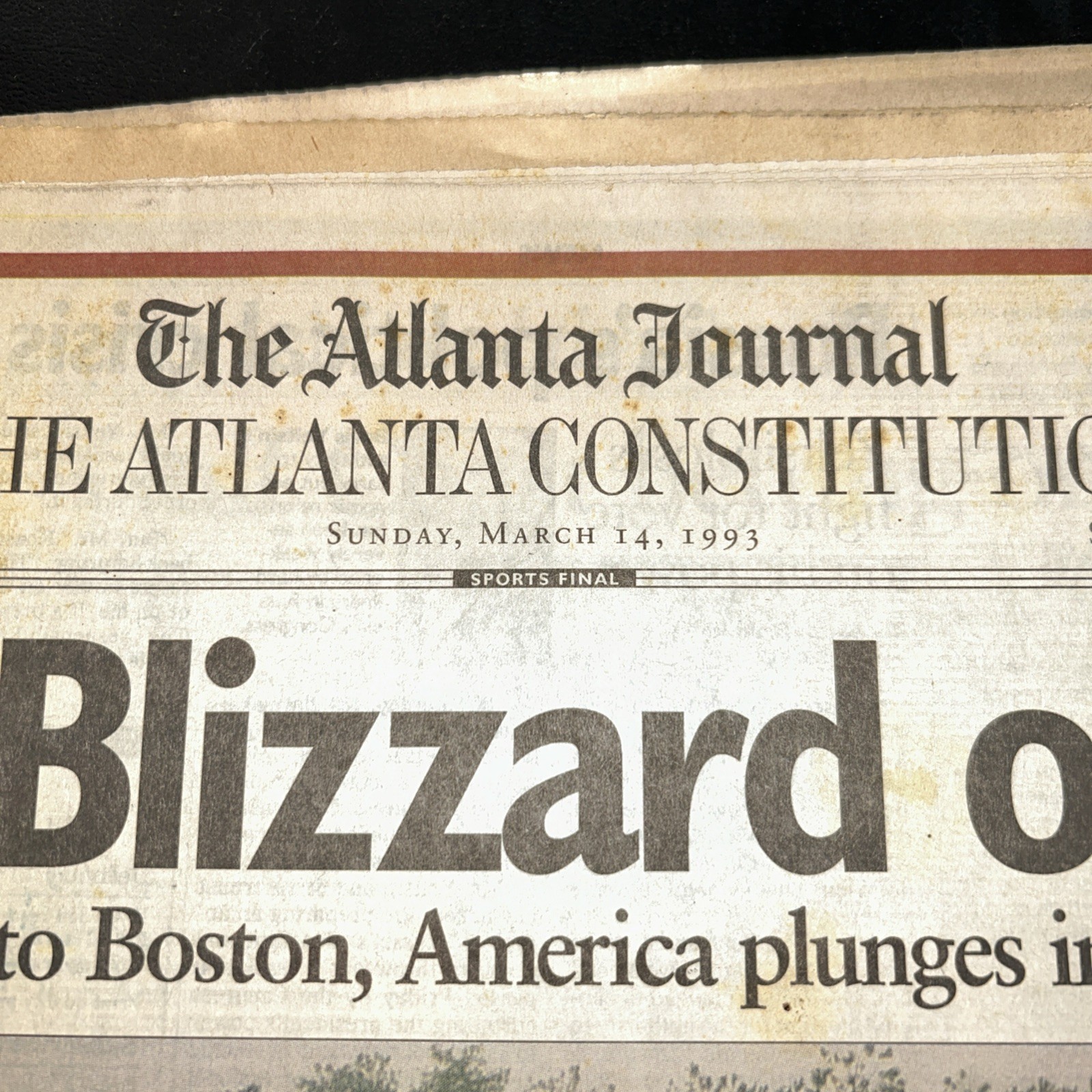 The Blizzard Of ‘93 | March 14, 1993 | The Atlanta Journal Sunday Newspaper