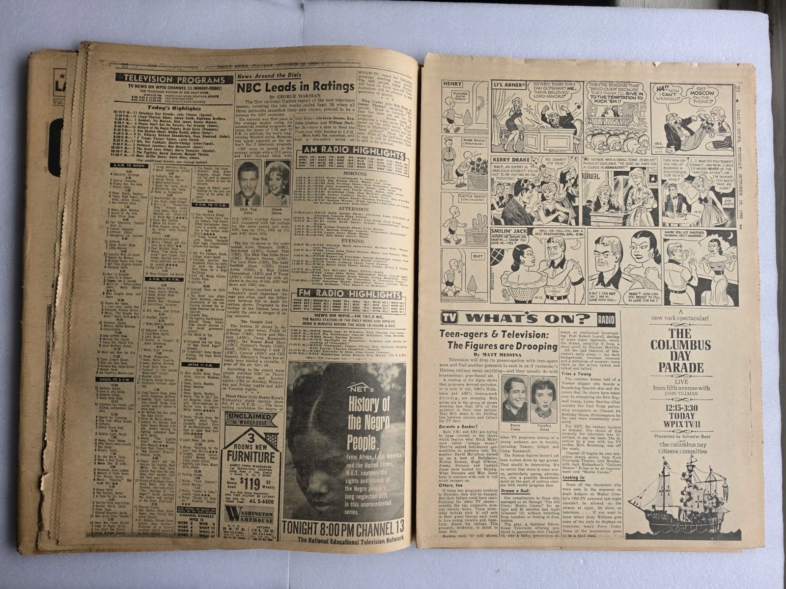 Lot of 2 – GIRL 12, KIDNAP FROM SCHOOL New York Daily News October 12 & 14 1965