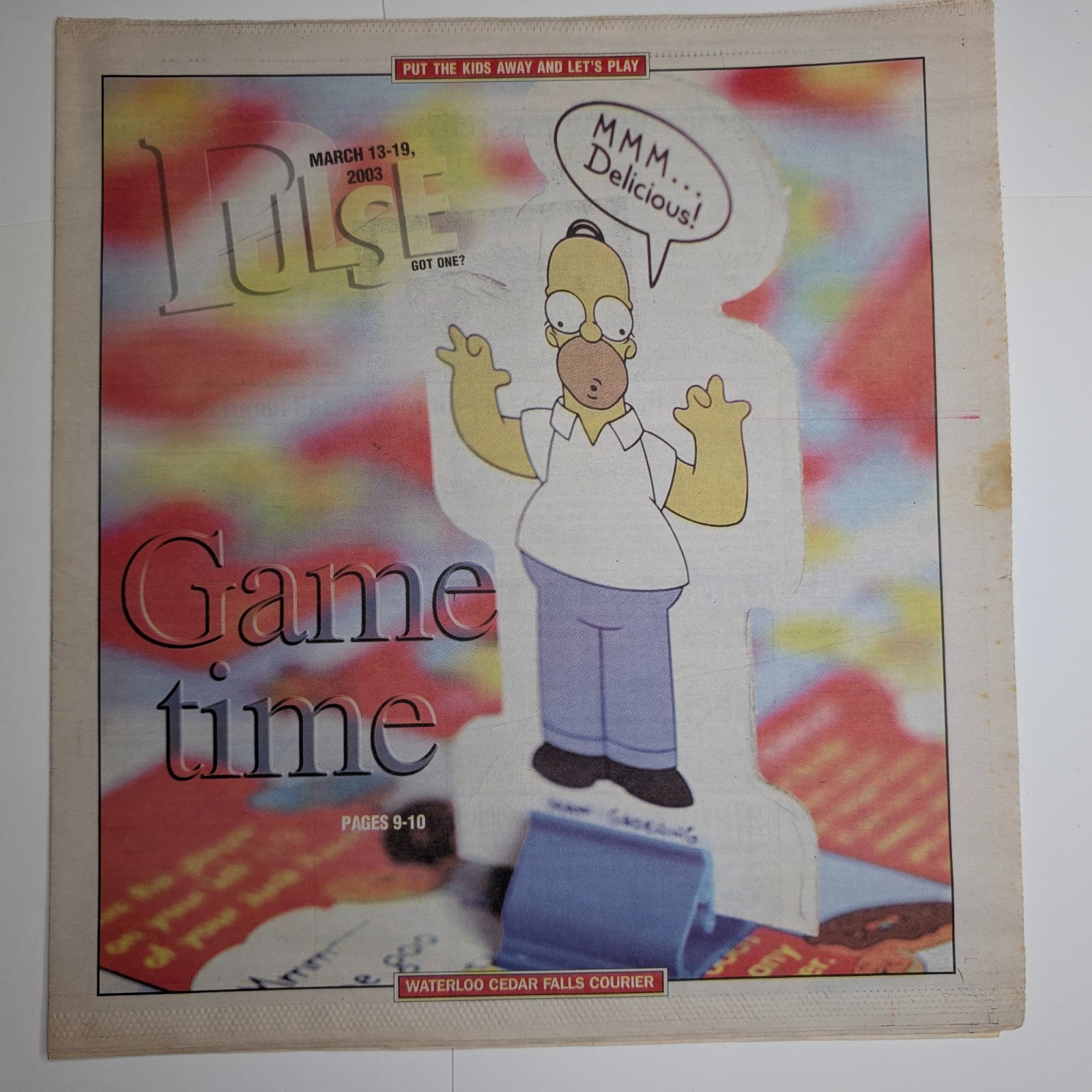 2003 Waterloo Cedar Falls Courier Pulse Newspaper Homer Simpson Notorious BIG IA