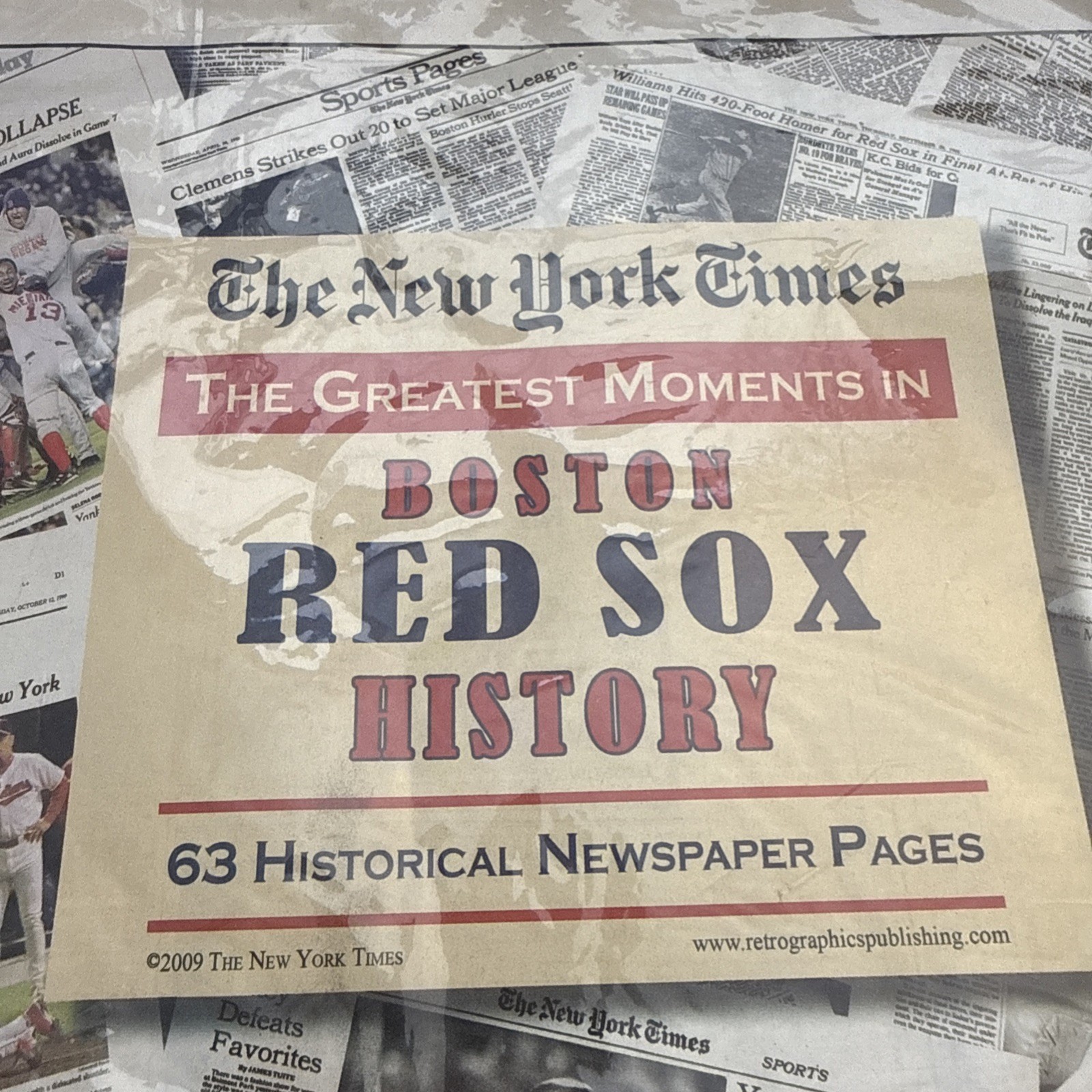 BOSTON RED SOX HISTORY MLB GREATEST MOMENTS NEW YORK TIMES PAPER 2009 NEW
