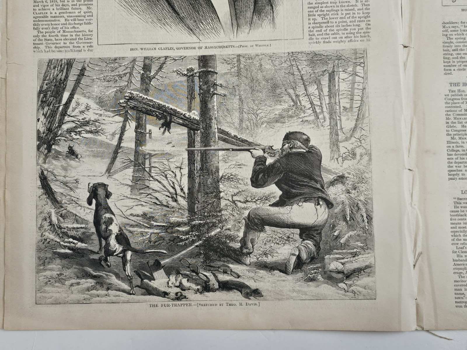 **1869 Harper’s Weekly Full Issue Includes “Hon. John W. Menard” “Fur-Trapper”
