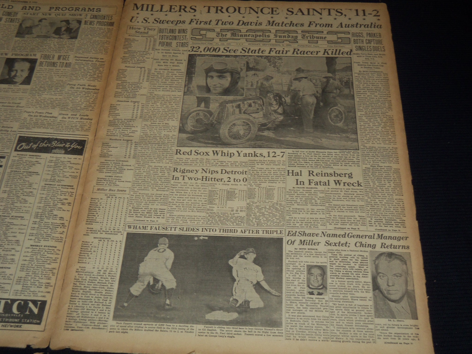 1939 SEPT 3 MINNEAPOLIS SUNDAY TRIBUNE EXTRA – BRITISH DECLARE WAR – NT 9519