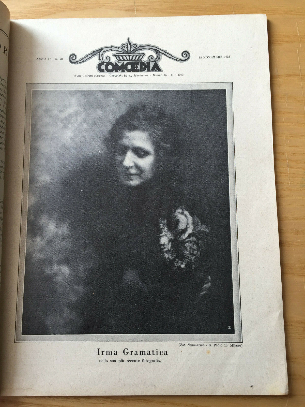 MONDADORI COMEDIA PERIODICO COMEDIA E VITA THEATRALE N 22 1923 S. D’AMICO 2/19