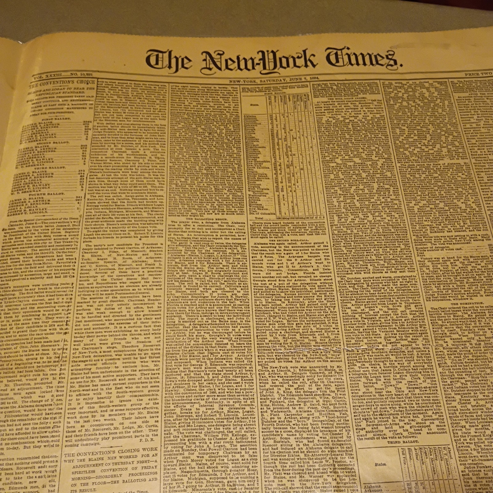 New York Times Newspape July 6, 1900; June 24, 1904; June 7, 1884; July 12, 1884