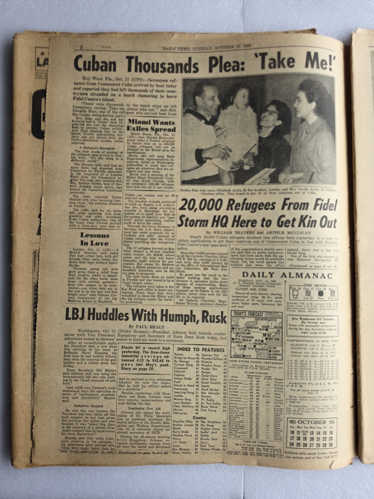 Lot of 2 – GIRL 12, KIDNAP FROM SCHOOL New York Daily News October 12 & 14 1965
