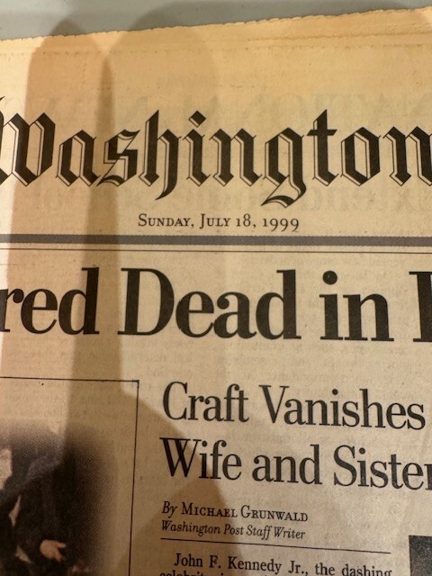 Washington Post , July 18 1999 JFK Jr Feared Dead in Plane Crash articles