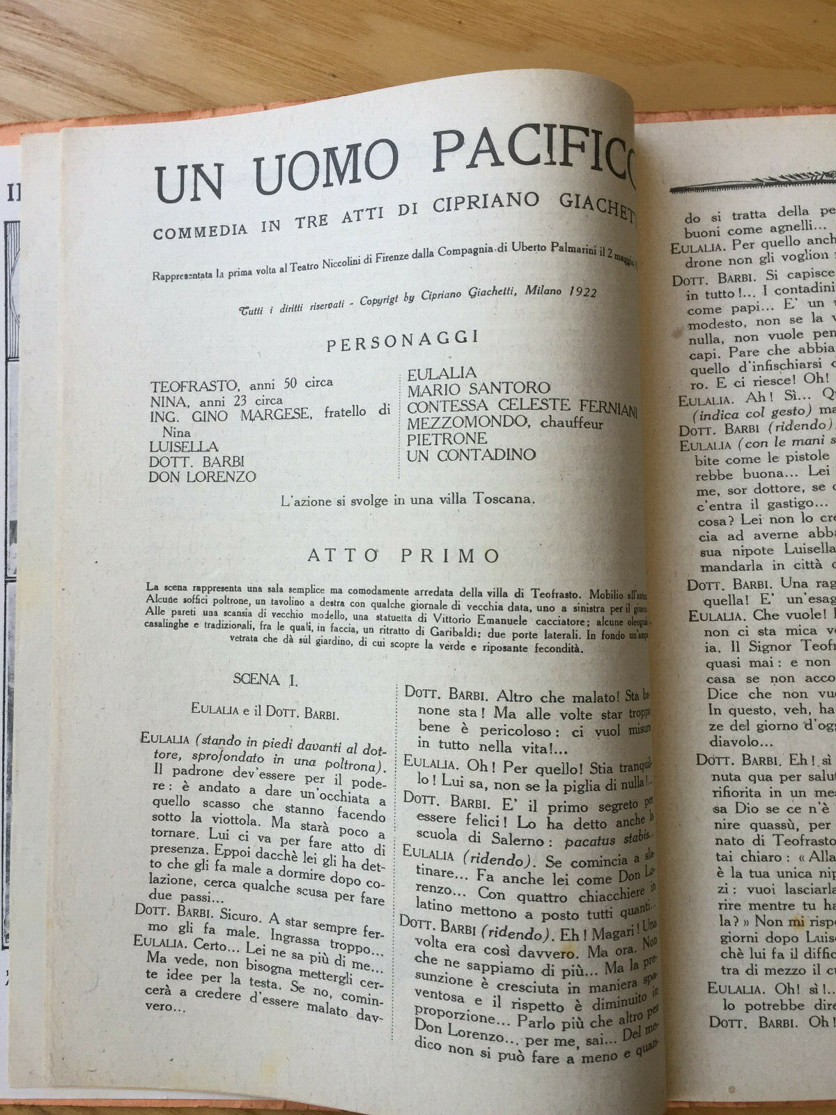 MONDADORI COMEDY PERIODICO COMEDIA E VITA THEATRALE N° 16 1922 A. TILGHER 2/19