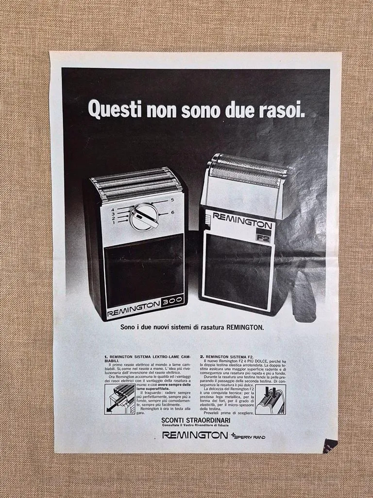Remington Razors New Shaving Systems Advertising Vintage 1970s