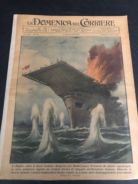 La Domenica del Corriere 33 1940 Hospital Baggio Geographic Map Very Rare