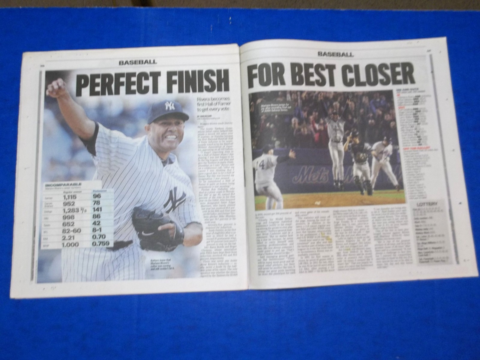 ‘M. RIVERA’ “RETIRES”/M. RIVERA “HALL OF FAME” NEWSDAYS 9/22/13 1/23/19 7/22/19