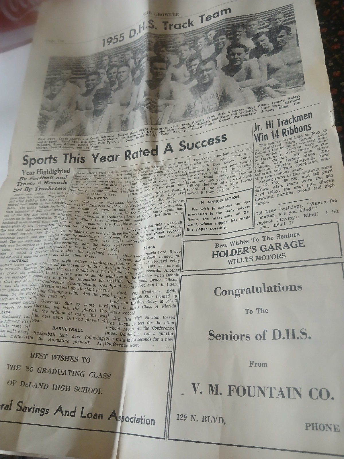 The Growler May 1955 Deland Florida High School Newspaper