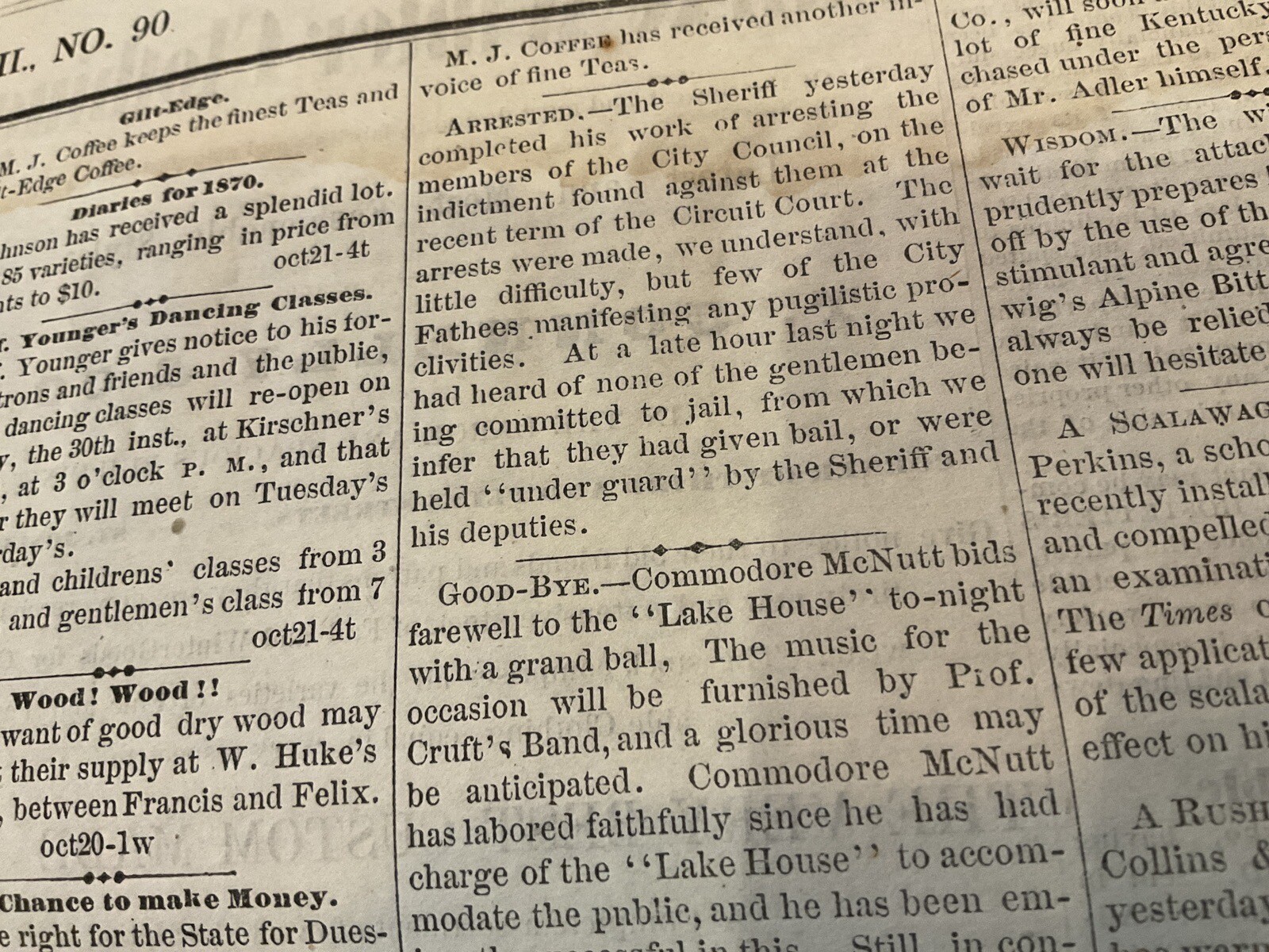 4 Missouri Civil War Reconstruction News 1869 St Joseph Negros Cachiz Apache