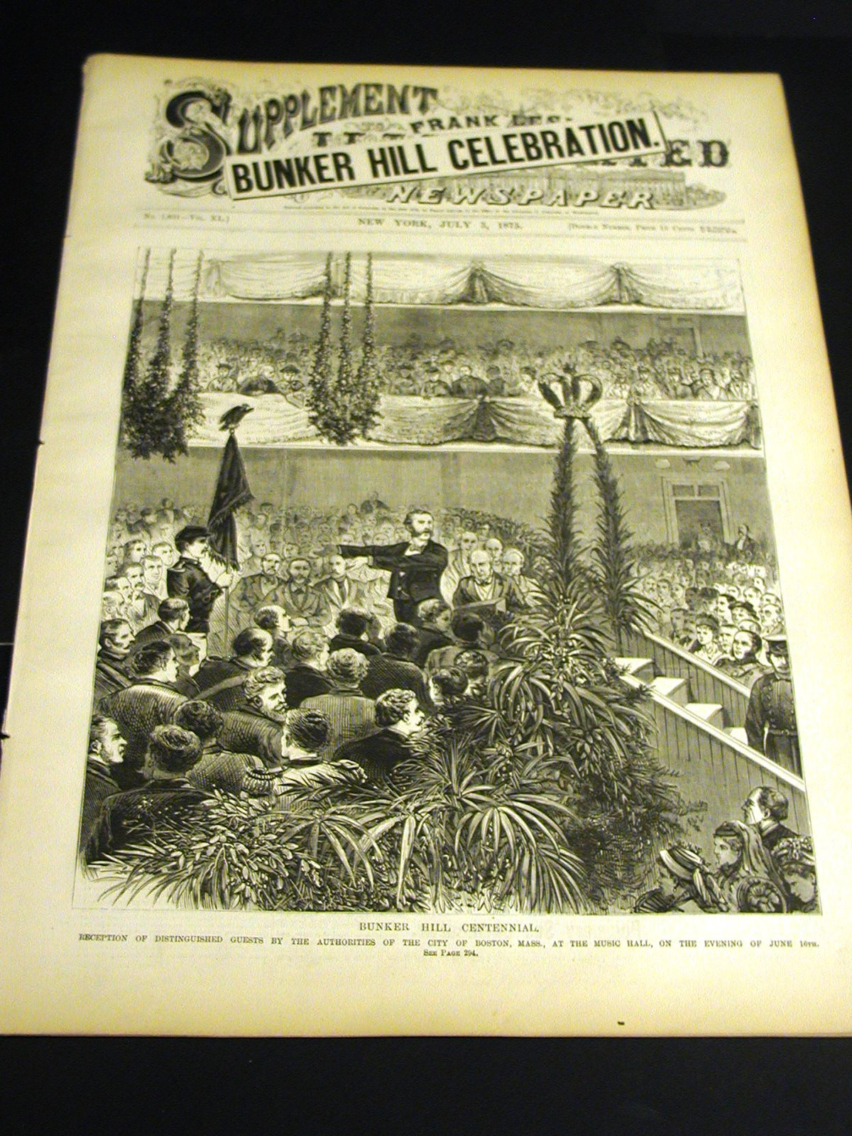 Frank Leslie’s Newspaper 1875 BUNKER HILL CELEBRATION Indepth Boston Parades