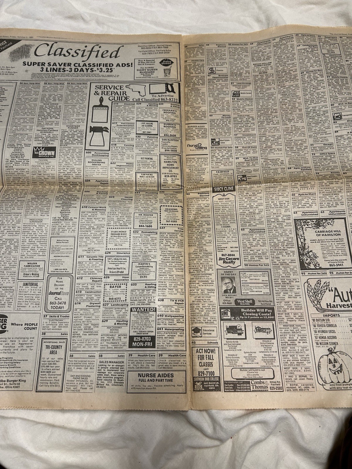 Sports Section Cincinnati Enquirer Oct. 5, 1990 – Buc’s win First Game over Reds