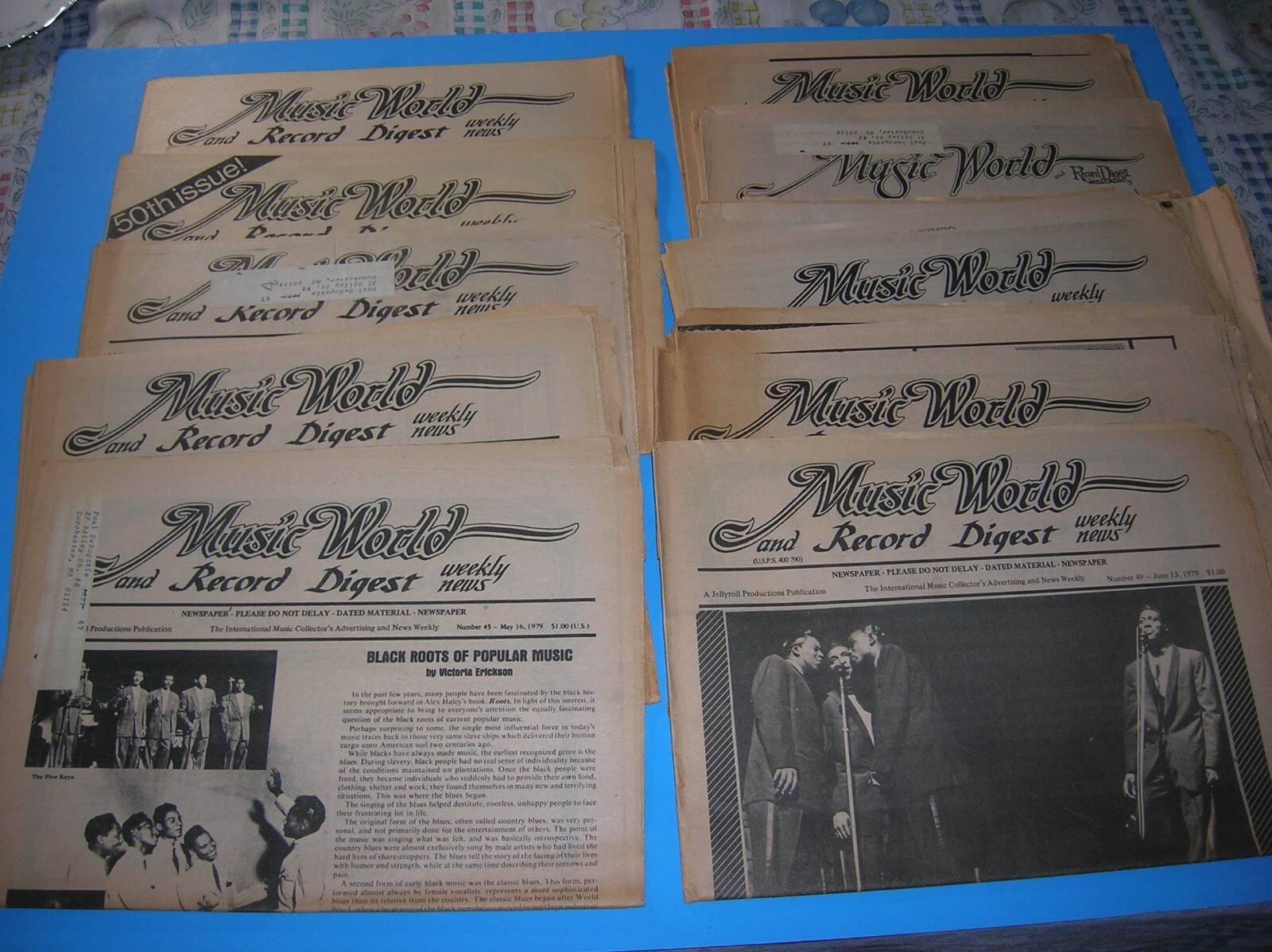 Lot of 10 Issues – Music World and Record Digest Weekly News – 1979